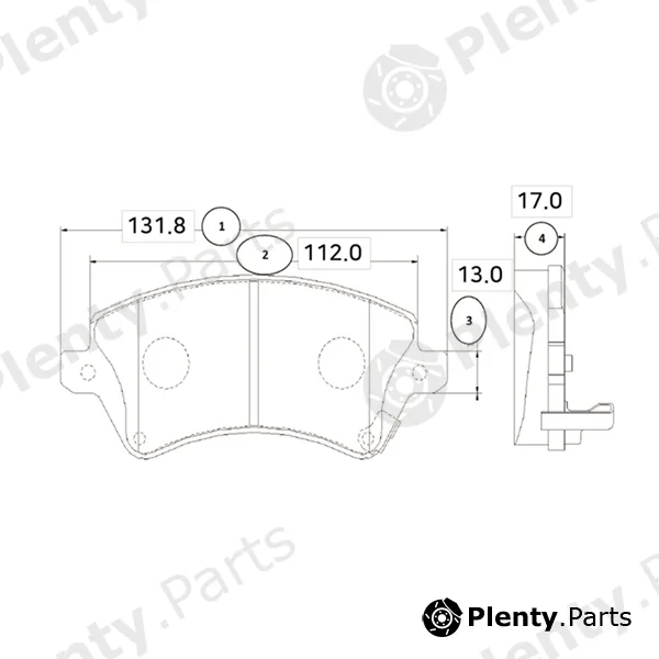 CTR GK1055 — Brake Pad Set, disc brake
