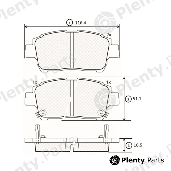 CTR GK1105 — Brake Pad Set, disc brake