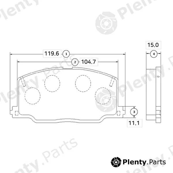 CTR GK1035 — Brake Pad Set, disc brake