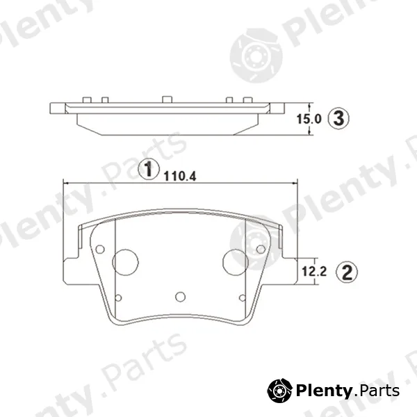 CTR GK1407 — Brake Pad Set, disc brake