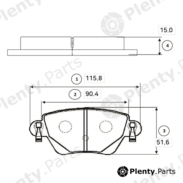 CTR GK0191 — Brake Pad Set, disc brake