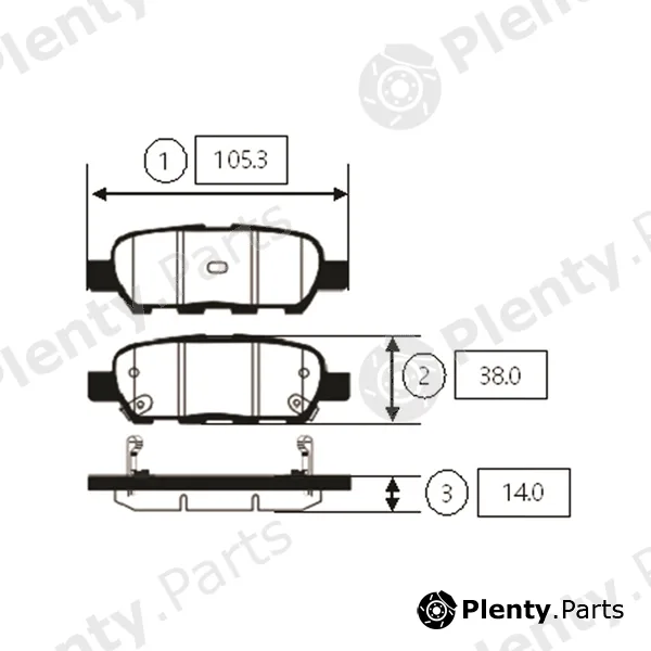 CTR GK0846 — Brake Pad Set, disc brake