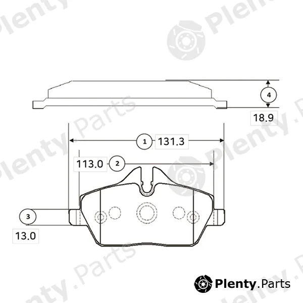 CTR GK0025 — Brake Pad Set, disc brake