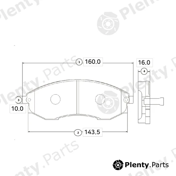 CTR GK0466 — Brake Pad Set, disc brake