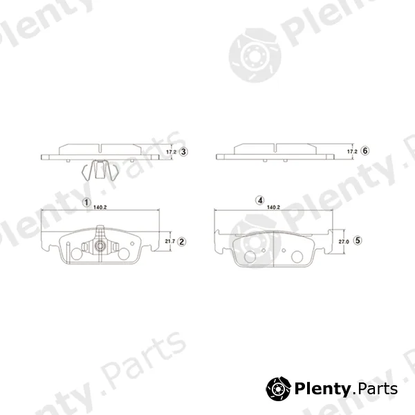 CTR GK1425 — Brake Pad Set, disc brake