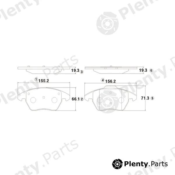 CTR GK1234 — Brake Pad Set, disc brake