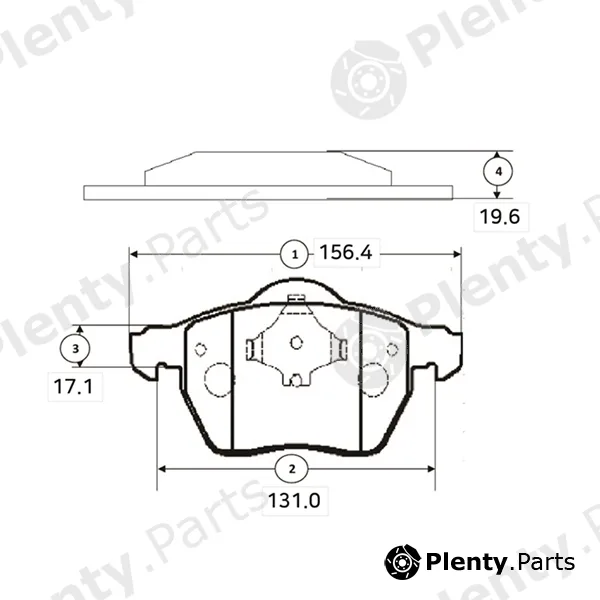 CTR GK1232 — Brake Pad Set, disc brake