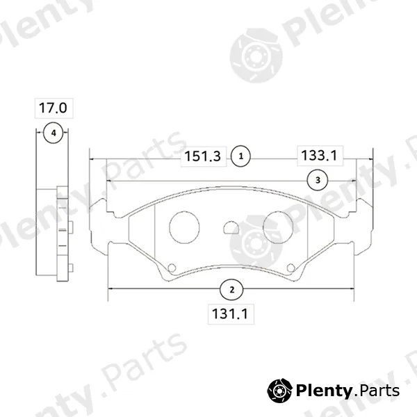 CTR GK0510 — Brake Pad Set, disc brake