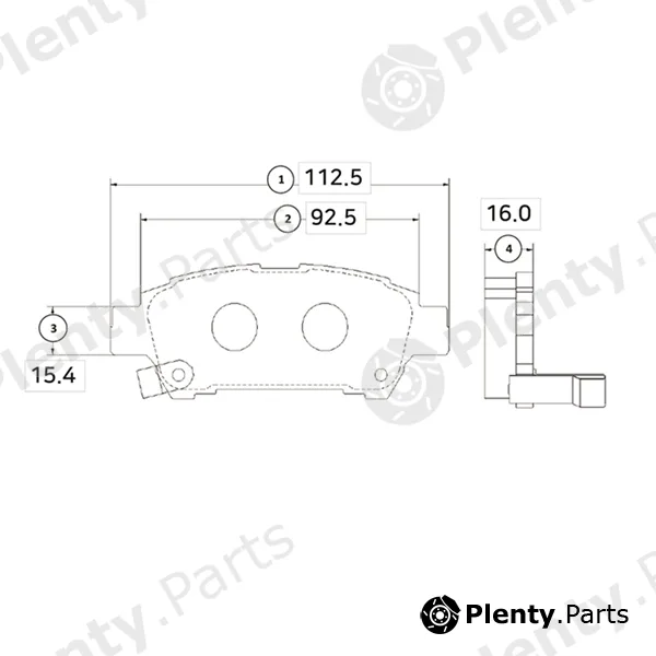CTR GK1074 — Brake Pad Set, disc brake
