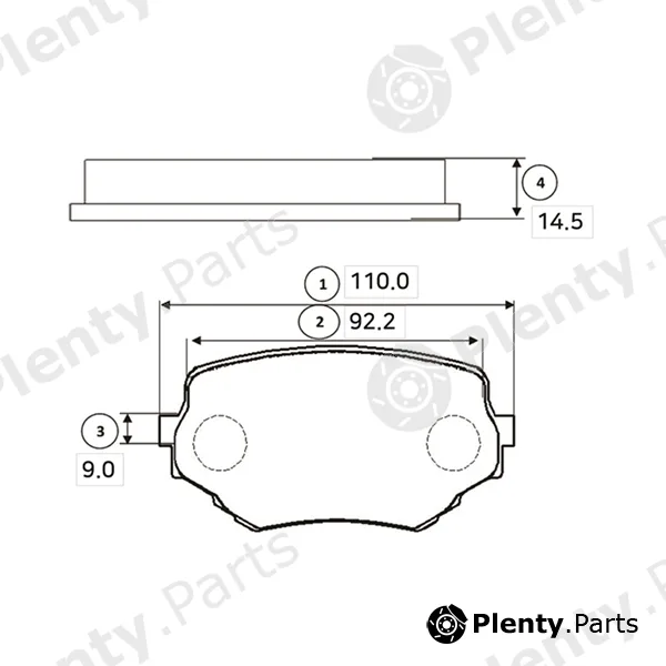 CTR GK0952 — Brake Pad Set, disc brake