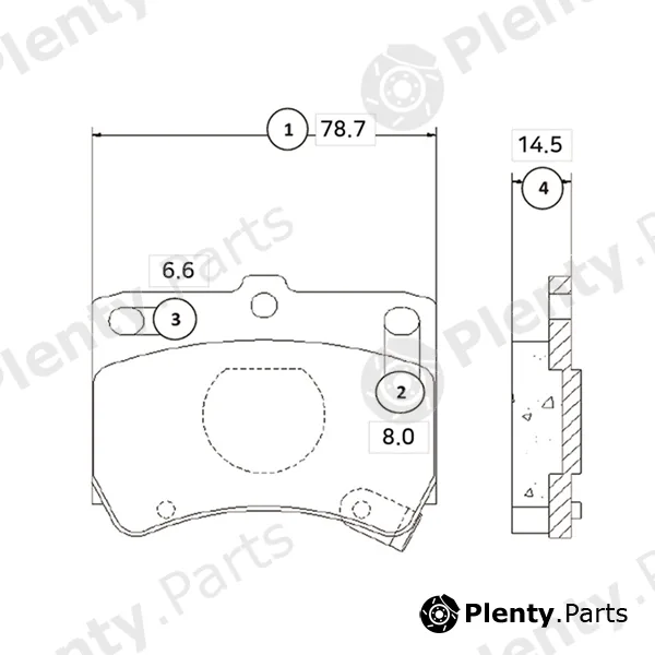 CTR GK0508 — Brake Pad Set, disc brake