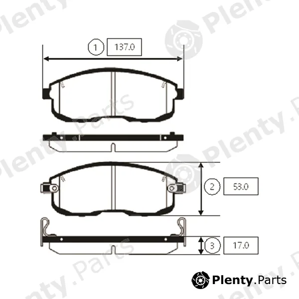 CTR GK0975 — Brake Pad Set, disc brake