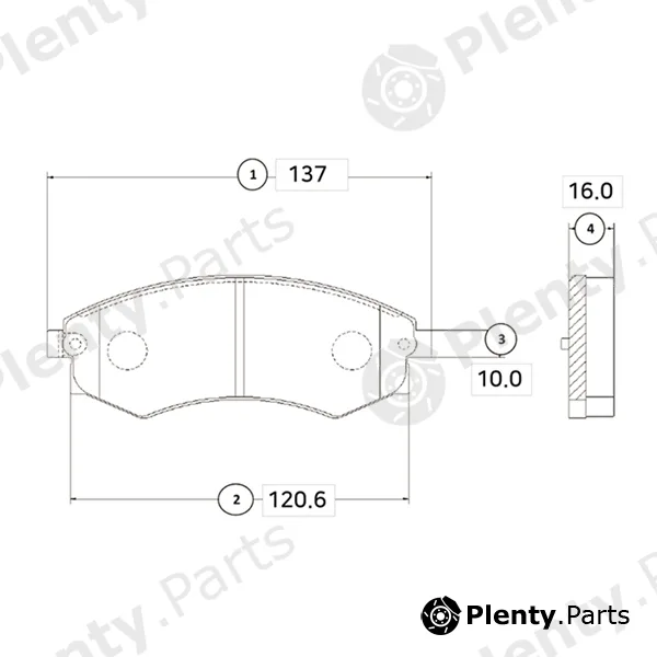 CTR GK0464 — Brake Pad Set, disc brake
