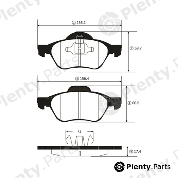 CTR GK1453 — Brake Pad Set, disc brake