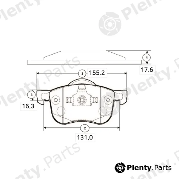 CTR GK1220 — Brake Pad Set, disc brake