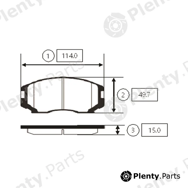 CTR GK0617 — Brake Pad Set, disc brake