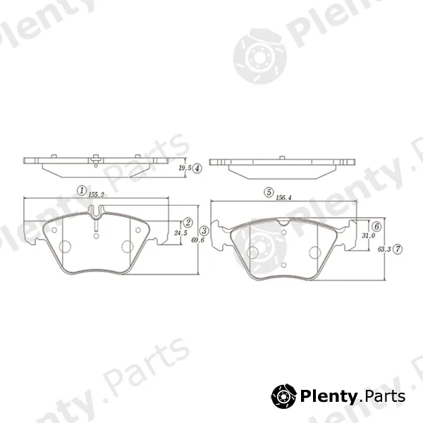 CTR GK0561 — Brake Pad Set, disc brake