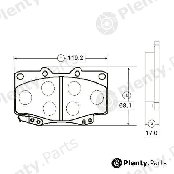 CTR GK1070 — Brake Pad Set, disc brake