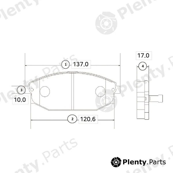 CTR GK0471 — Brake Pad Set, disc brake