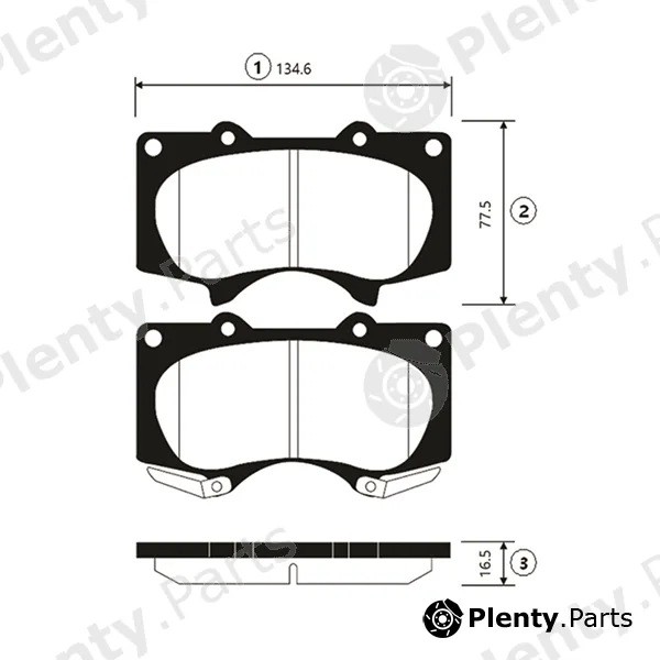CTR GK1050 — Brake Pad Set, disc brake