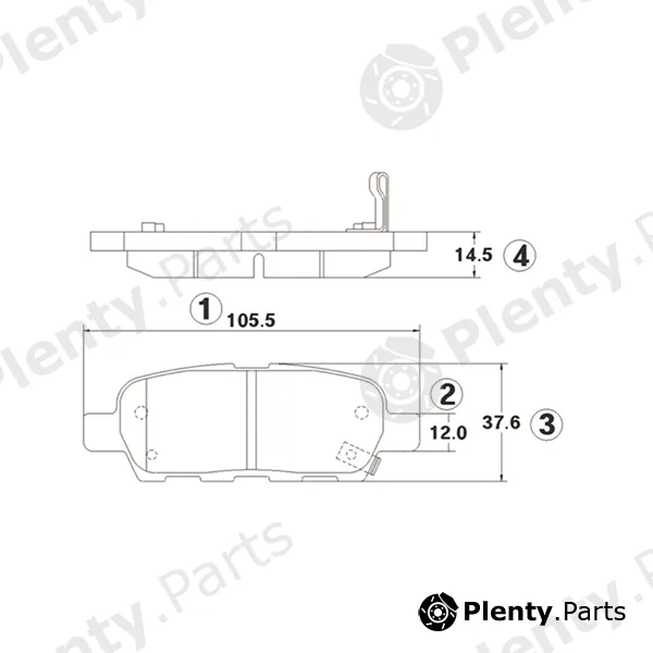CTR GK0732 — Brake Pad Set, disc brake