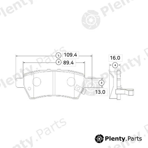 CTR GK0737 — Brake Pad Set, disc brake
