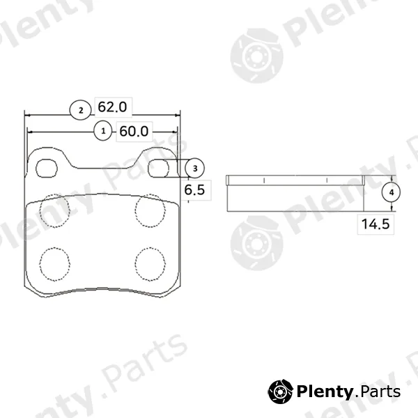 CTR GK0030 — Brake Pad Set, disc brake