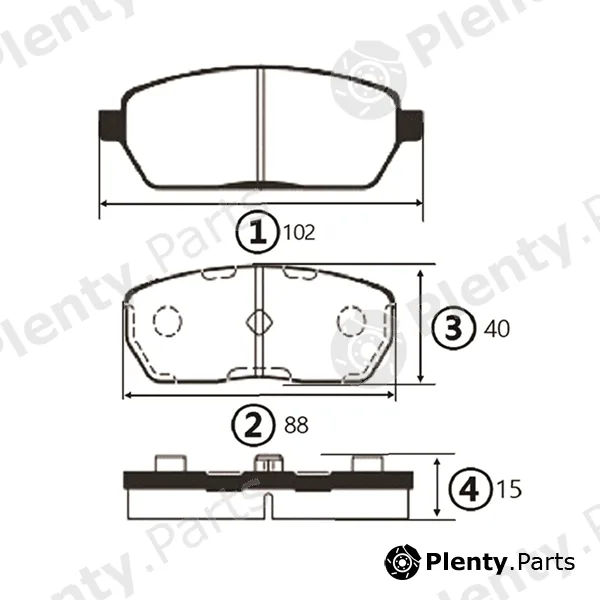 CTR GK0960 — Brake Pad Set, disc brake