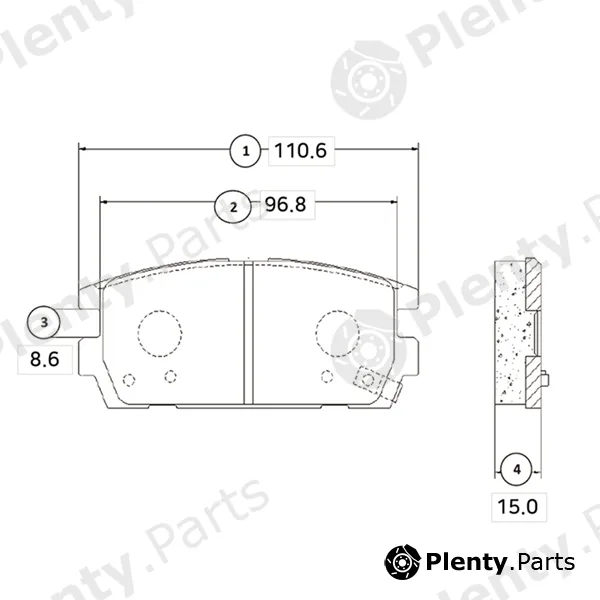 CTR GK0477 — Brake Pad Set, disc brake