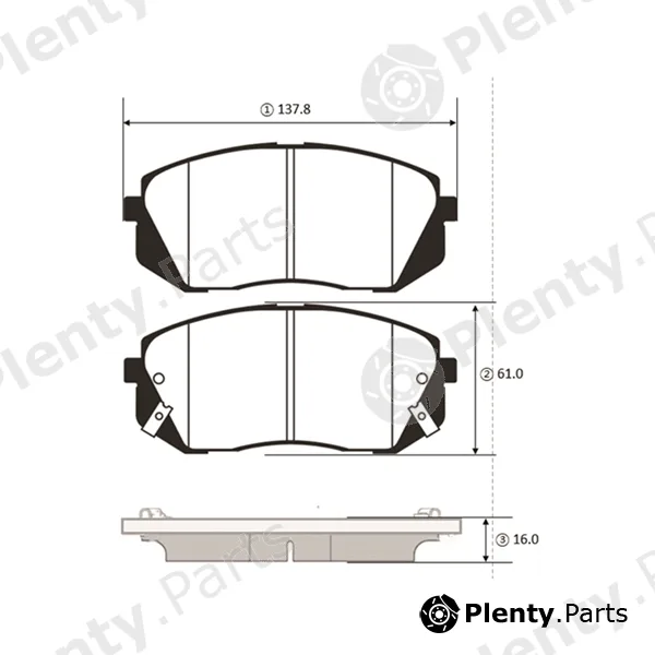 CTR GK1387 — Brake Pad Set, disc brake