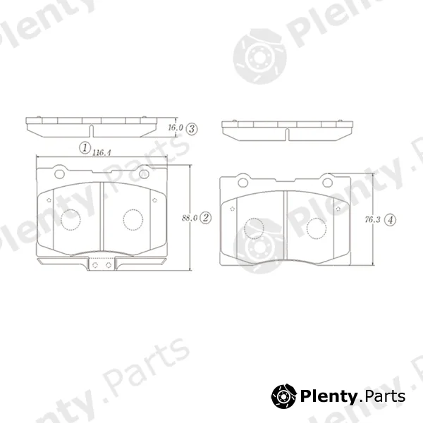 CTR GK0338 — Brake Pad Set, disc brake