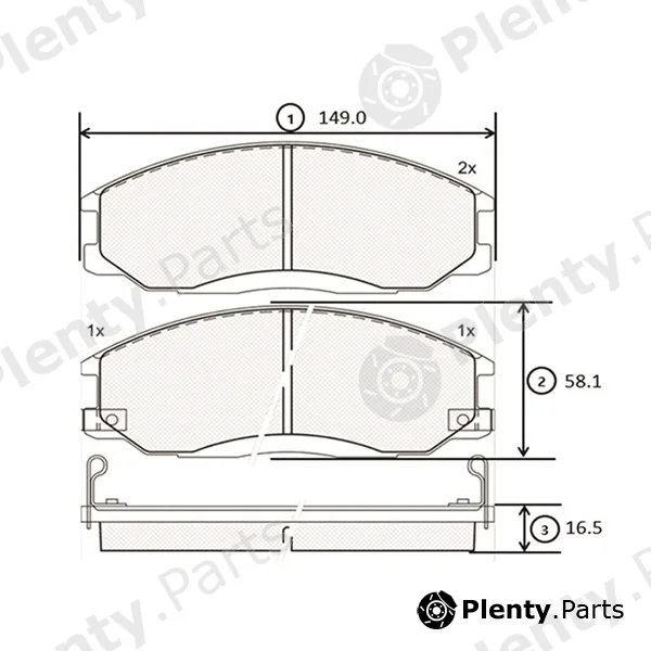 CTR GK0478 — Brake Pad Set, disc brake