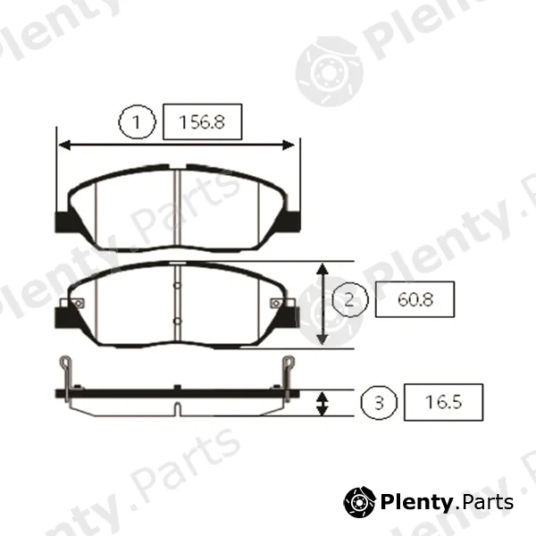 CTR GK0487 — Brake Pad Set, disc brake