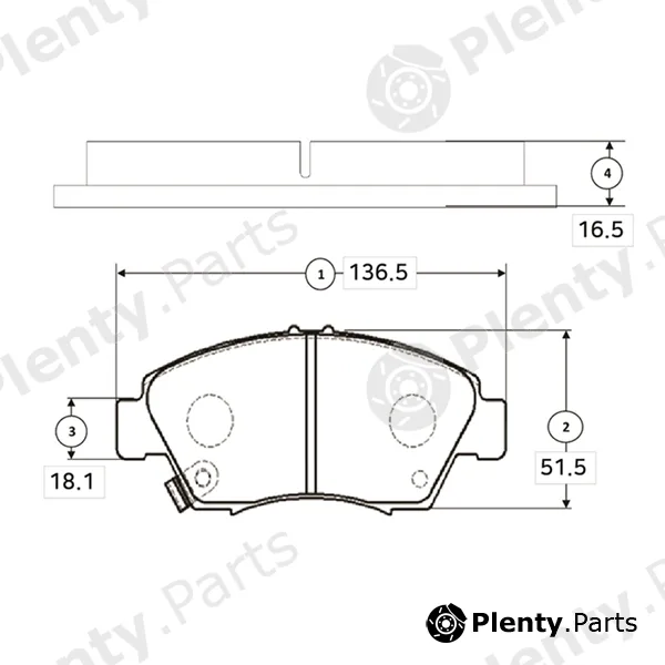 CTR GK0397 — Brake Pad Set, disc brake