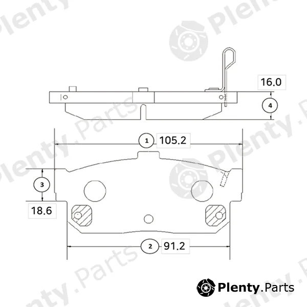 CTR GK0976 — Brake Pad Set, disc brake