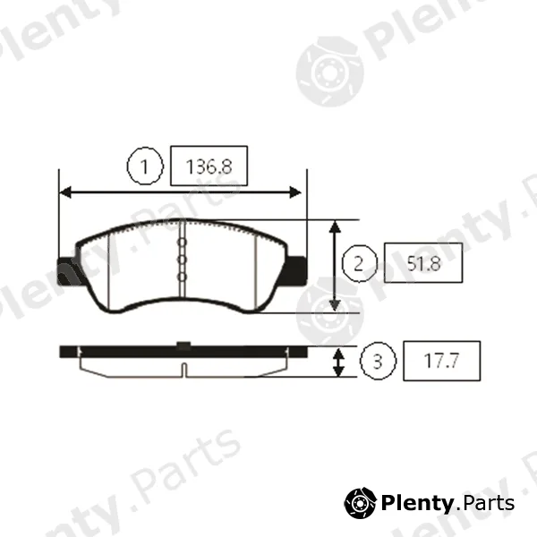 CTR GK0889 — Brake Pad Set, disc brake