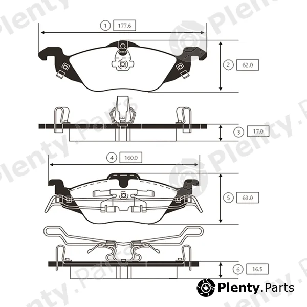 CTR GK0258 — Brake Pad Set, disc brake