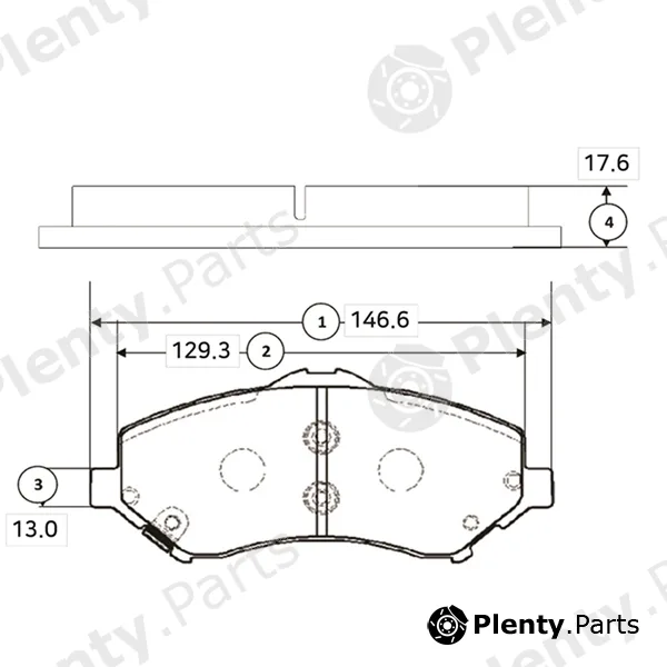 CTR GK0122 — Brake Pad Set, disc brake