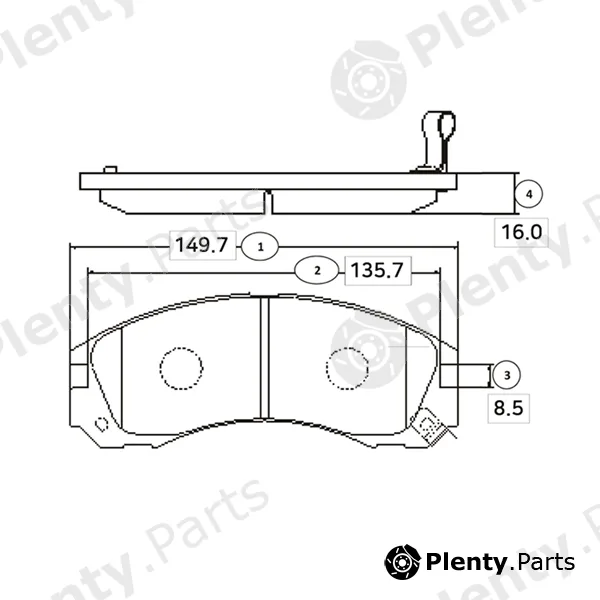 CTR GK0582 — Brake Pad Set, disc brake