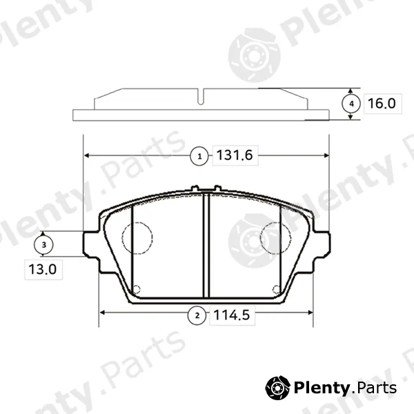 CTR GK0835 — Brake Pad Set, disc brake