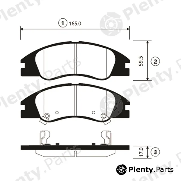 CTR GK0538 — Brake Pad Set, disc brake