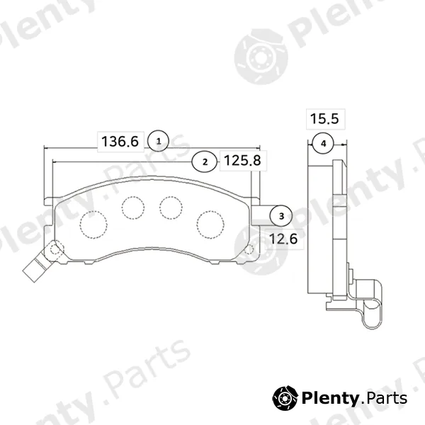 CTR GK1036 — Brake Pad Set, disc brake