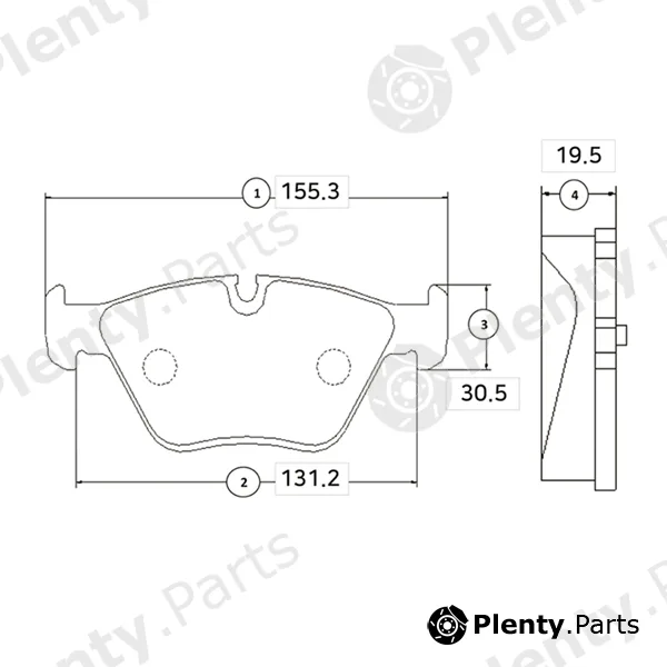 CTR GK0004 — Brake Pad Set, disc brake