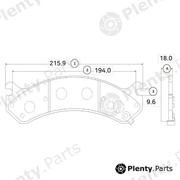 CTR GK0263 — Brake Pad Set, disc brake