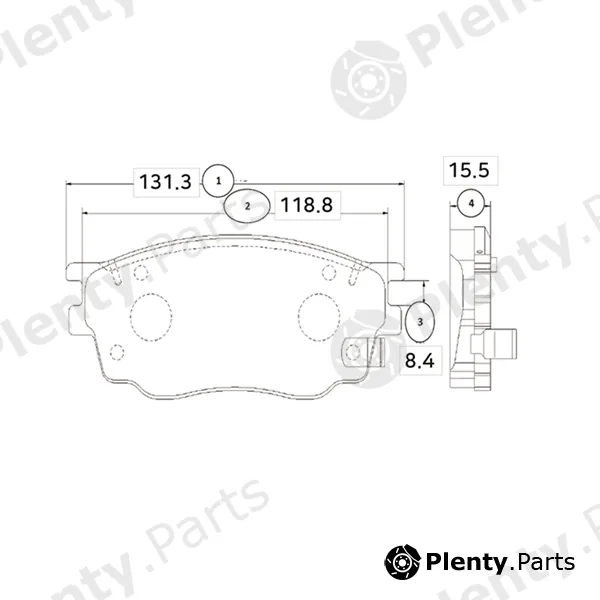 CTR GK0655 — Brake Pad Set, disc brake