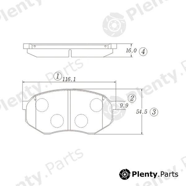 CTR GK0512 — Brake Pad Set, disc brake