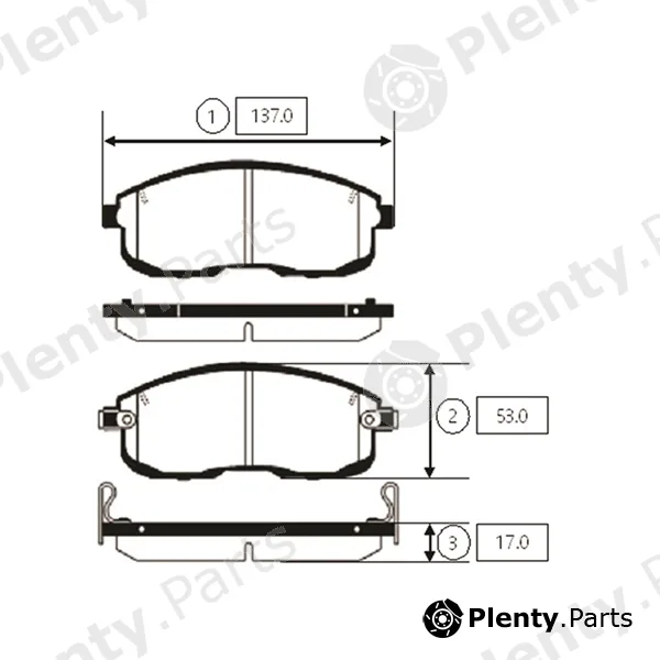 CTR GK0834 — Brake Pad Set, disc brake