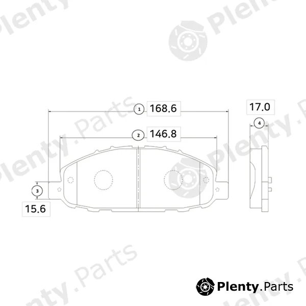 CTR GK0787 — Brake Pad Set, disc brake