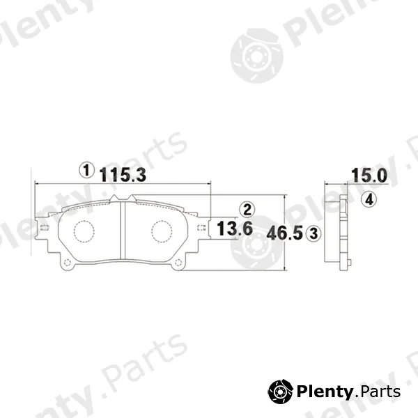 CTR GK1085 — Brake Pad Set, disc brake