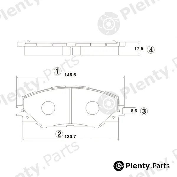 CTR GK1063 — Brake Pad Set, disc brake